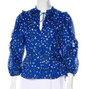 Ulla Johnson blue floral blose